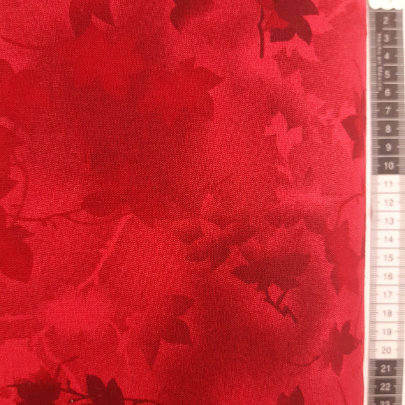 Bagside patchwork stof rød bordeaux ekstra bred 270 cm