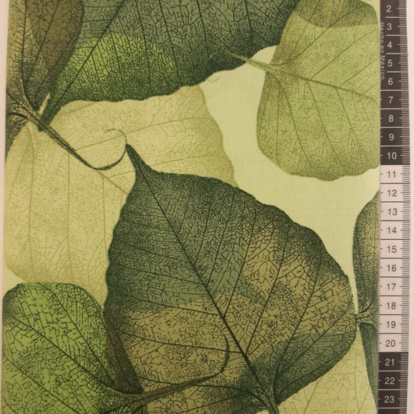 Patchwork stof, mega store flotte grønne blade