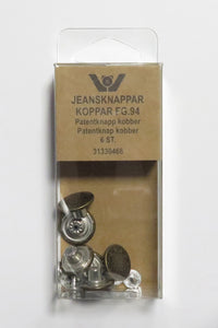 Patent knapper til jeans 17 mm gl kobber