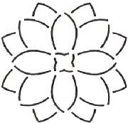 Quilteskabelon blomst rb51qc 12,5 cm