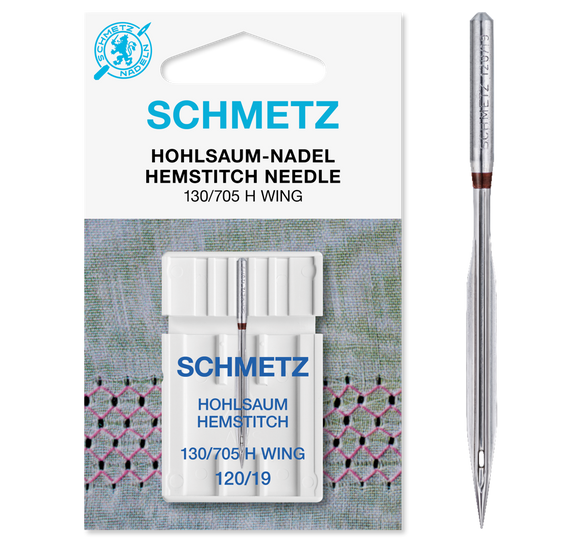 Wing hulsøm nål fra Schmetz str. 100 pakke med 1 stk.