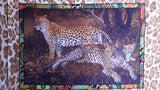 Panel patchwork stof, med Afrikas dyr