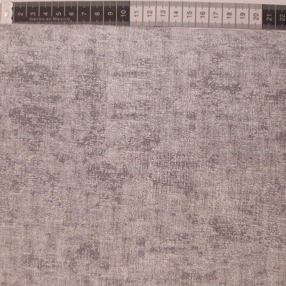 Bagside patchwork stof lysgrå bund melange, ekstra bred 270 cm