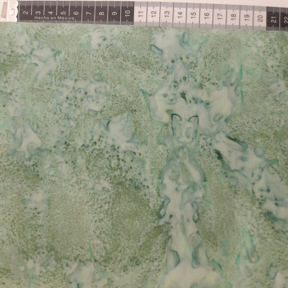 Patchwork stof, lys støvet grøn meleret, tone i tone farve 290 flot effekt til bund stof