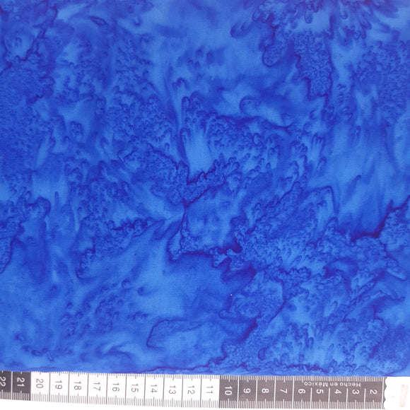 Patchwork stof, klar blå meleret, tone i tone farve 123 flot effekt til bund stof