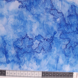 Patchwork stof, klar lyseblå meleret, tone i tone farve 001 flot effekt til bund stof