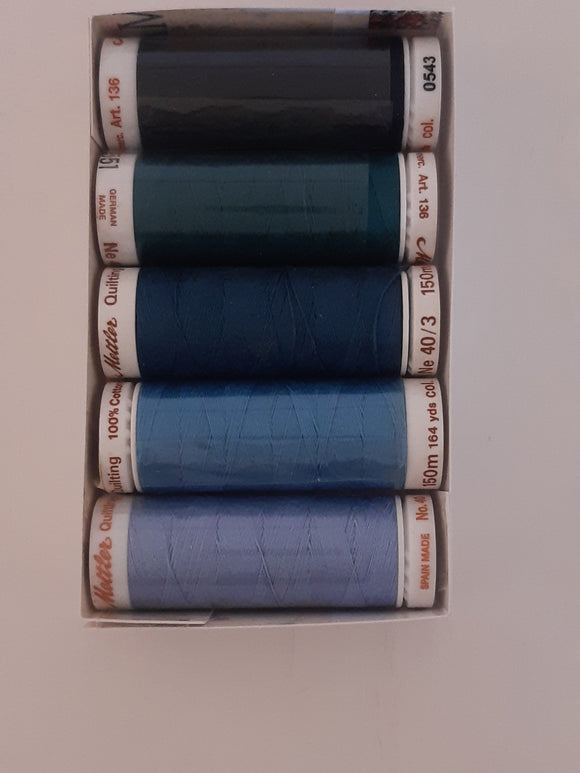 Mettler maskinquiltetråd 150m. 5 stk. tilbud 32