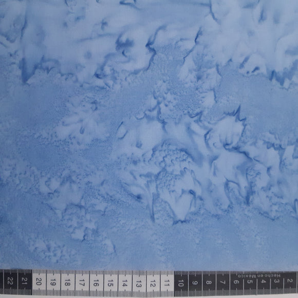 Patchwork stof, blå meleret tone i tone. farve 541.
