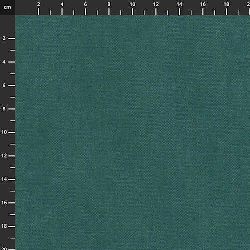 Naturfarvet ensfarvet støvet petroleum grøn Canvas 100% bomuld 30-616 ekstra bred 1,45 m.