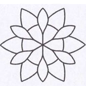 Quilteskabelon blomst 1020qc 15 cm
