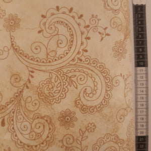 Bagside patchwork stof råhvid ekstra bred 270 cm