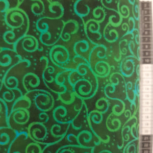 Bagside patchwork stof stærk grøn ekstra bred 270 cm