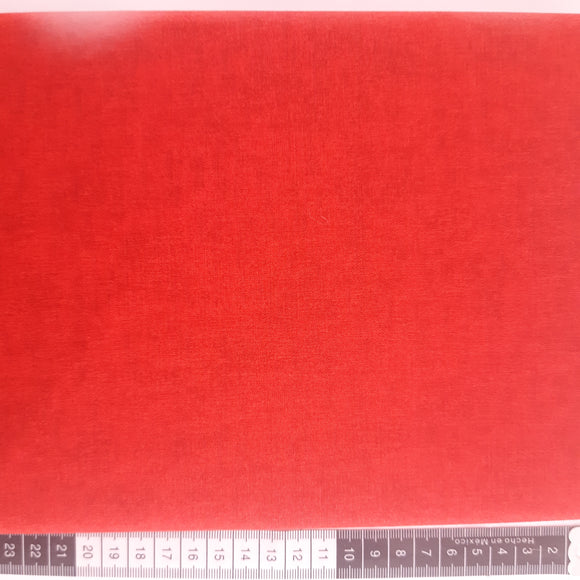 Patchwork stof, postkasse rød tone i tone meleret farve 408