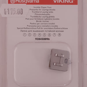 920458096 usynlig lynlås fod, passer på 1-2-3-4-5-6-7-8  Husqvarna-Viking