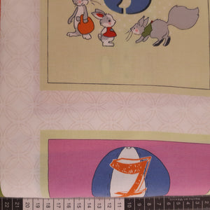 Panel patchwork stof, sødt børnestof, med felter på 15 cm tal fra 1 til 10