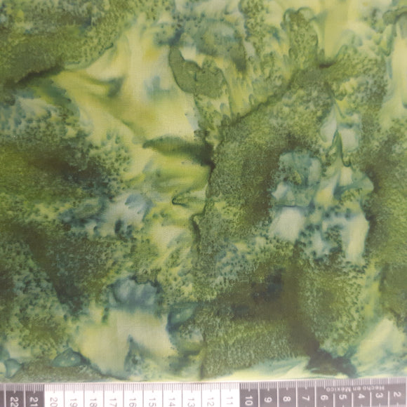 Patchwork stof, klar grøn meleret tone i tone farve 580 flot effekt til bund stof.