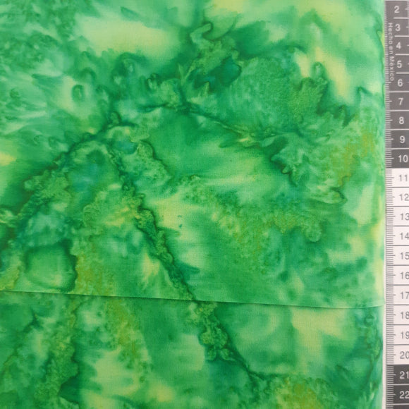 Patchwork stof, klar grøn meleret, tone i tone farve 315 flot effekt til bund stof