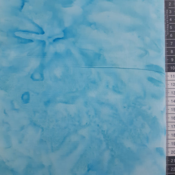 Patchwork stof, lys turkis blå meleret, tone i tone farve 016 flot effekt til bund stof.