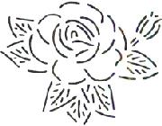 Quilteskabelon blomst 29qc 22,5 cm
