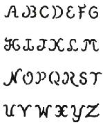 Quilteskabelon alfabet 475qc 1,5 cm