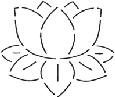 Quilteskabelon blomst 846qc 12,5 cm
