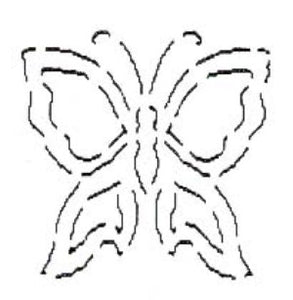 Quilteskabelon sommerfugl 857qc 10 cm