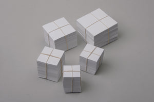Patchwork karton i kvadrater udskåret på 2 - 2,5 - 3 - 3,5 - 4 - 4,5 - 5 - 6 cm