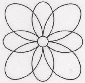 Quilteskabelon blomst 907QC 15,5 cm