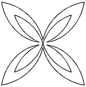Quilteskabelon blomst el179qc 15 cm