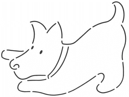Quilteskabelon hund EL211QC 17,5 cm