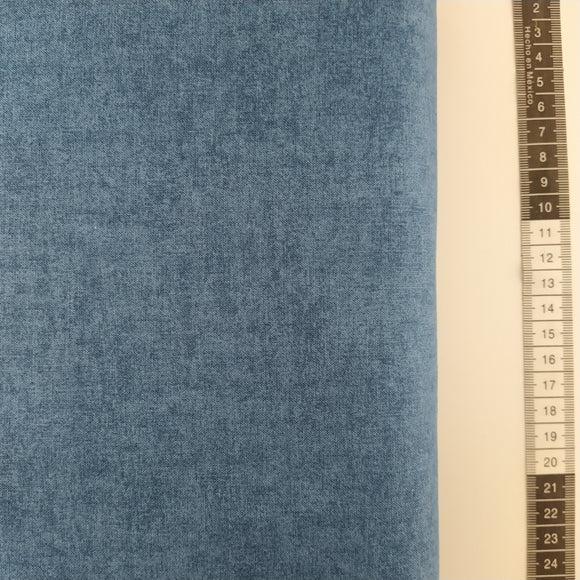 Patchwork stof, jeans blå meleret tone i tone. Farve 605