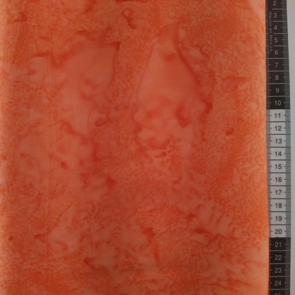 Patchwork stof, lys orange meleret tone i tone, flot til bund stof