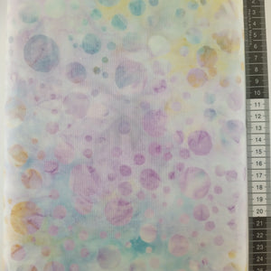 Patchwork stof, pastel multifarvet stof med forskellige størrelser bobler