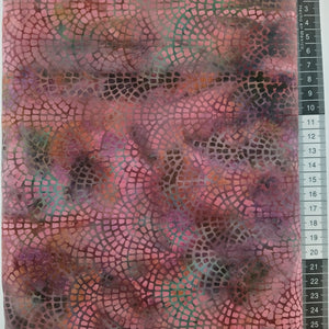 Patchwork stof, multifarvet med små mønstret design.