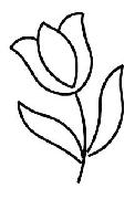 Quilteskabelon blomst mb190qc 10 cm