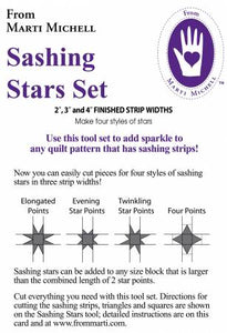 MM8114 Sashing Stars Set 4 forskellige stjerner.