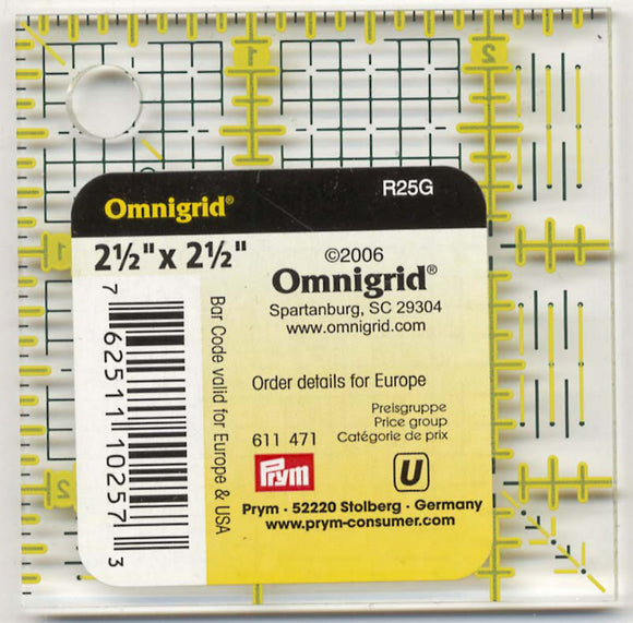 Lineal 2,5 x 2,5 tommer (inch) Omnigrid