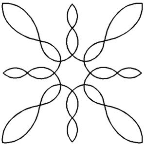 Quilteskabelon blomst rb100qc 12,5 cm