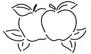 Quilteskabelon æble rb34qc 15 x 8 cm