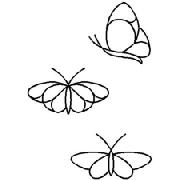 Quilteskabelon sommerfugle rf11qc 5 cm