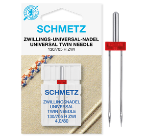 Tvillingnål universal 4 mm. fra Schmetz str. 90 pakke med 1 stk.