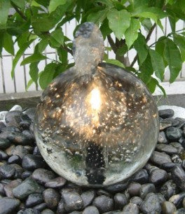Bonde prosa Tilgivende Glas kugle med hul til vandmiljø Ø12 cm 3 kg – skerping
